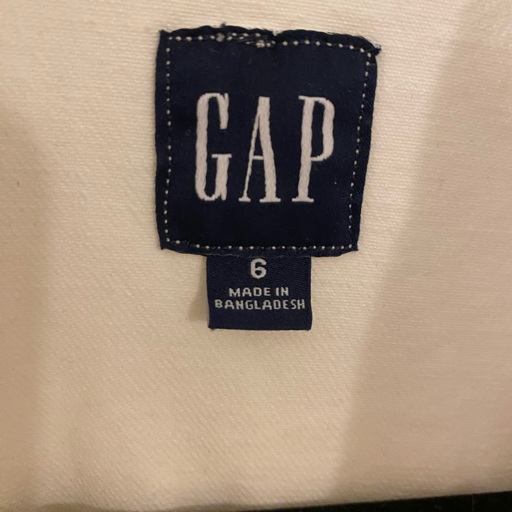 NWT GAP 99% Cotton White Denim Button-Down Midi Dress with belt - Picture 8 of 9
